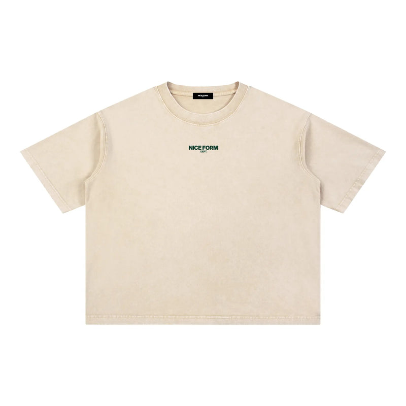 Nice Mineral Wash Boxy Cotton Tee