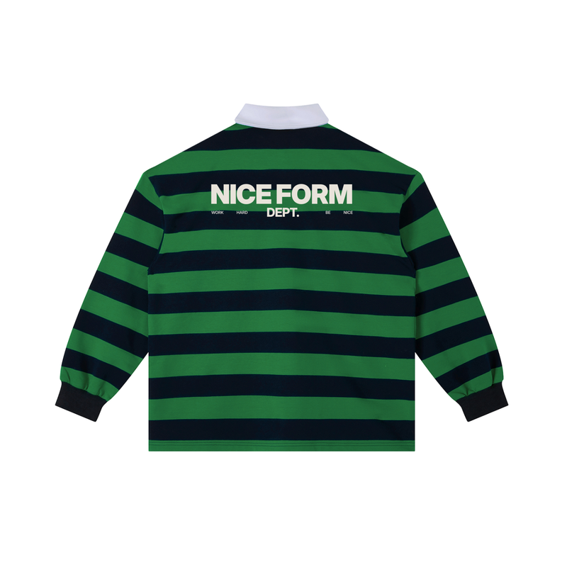 Color Block Stripe Polo Shirt