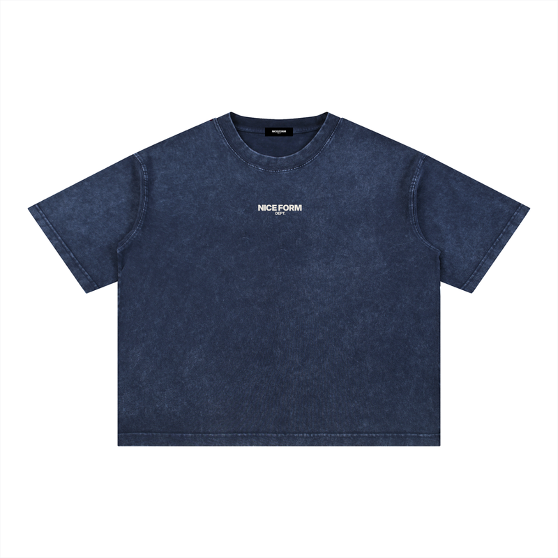 Nice Mineral Wash Boxy Cotton Tee