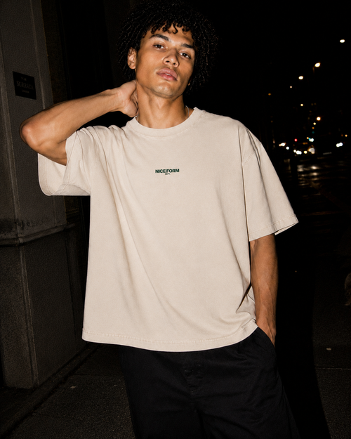 Nice Mineral Wash Boxy Cotton Tee