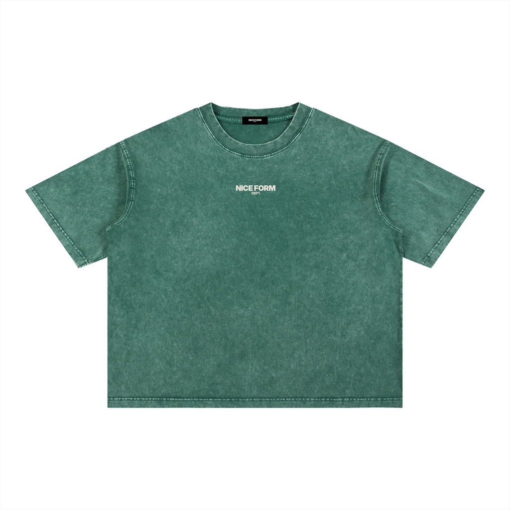 Nice Mineral Wash Boxy Cotton Tee