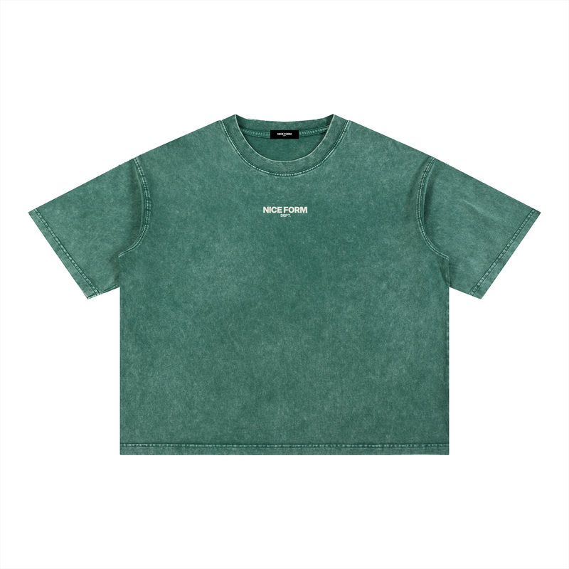 Nice Mineral Wash Boxy Cotton Tee