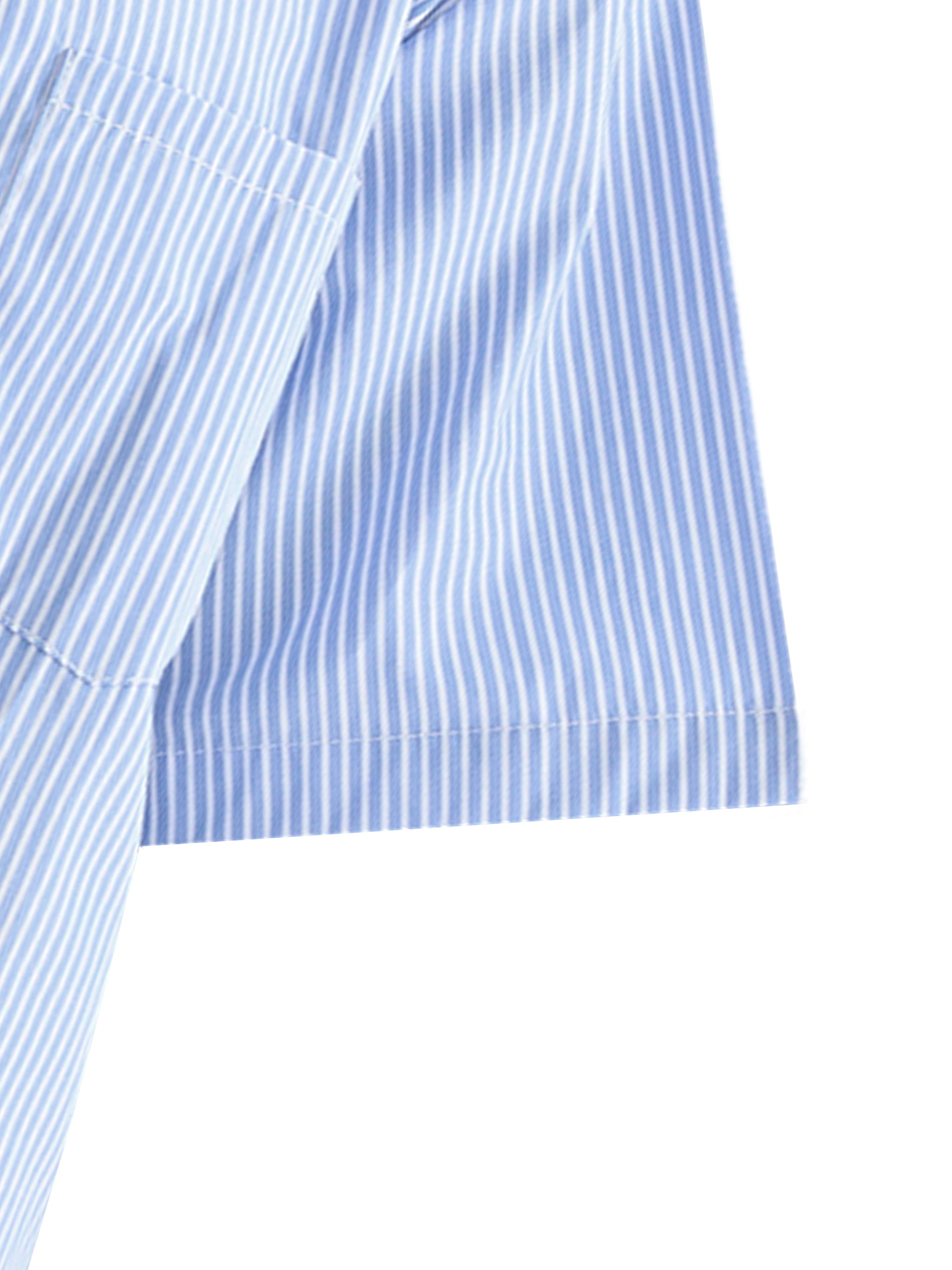 Nice Striped Boxy Pocket Button-Up