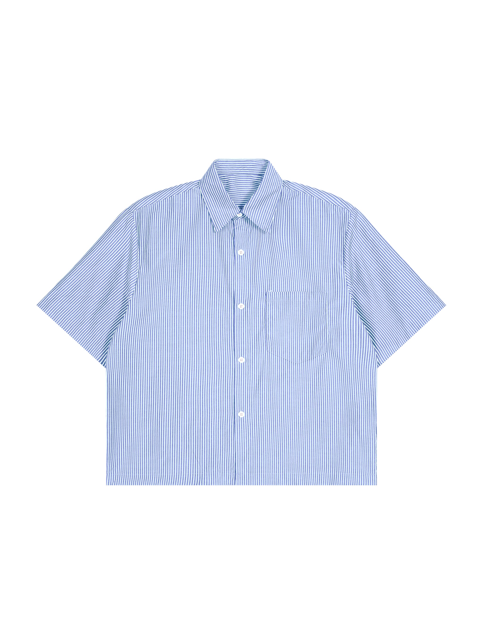 Nice Striped Boxy Pocket Button-Up