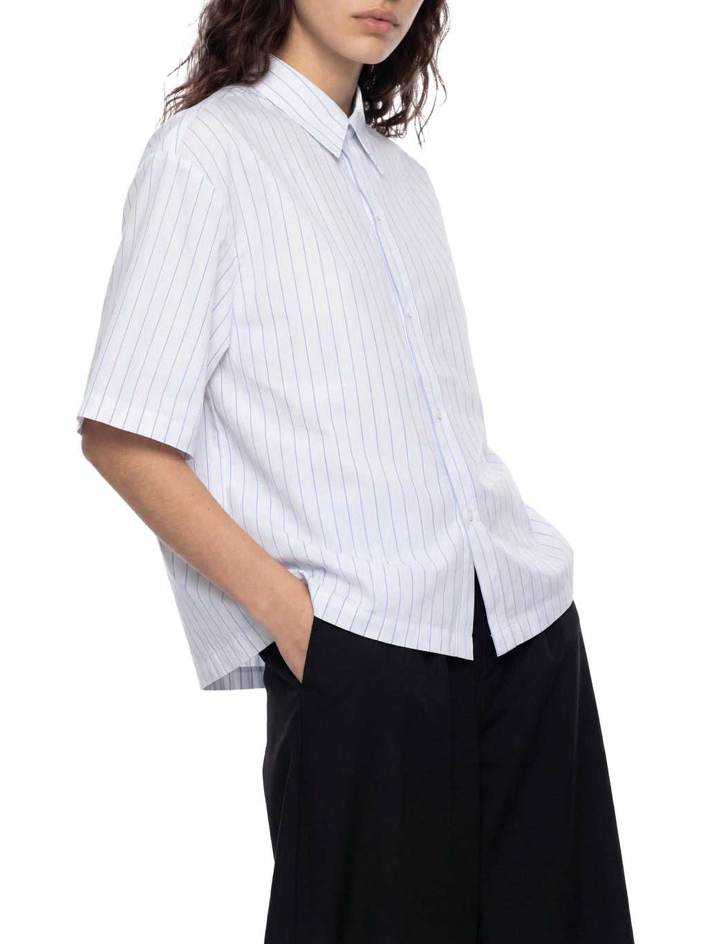 Nice Striped Boxy Button-Up