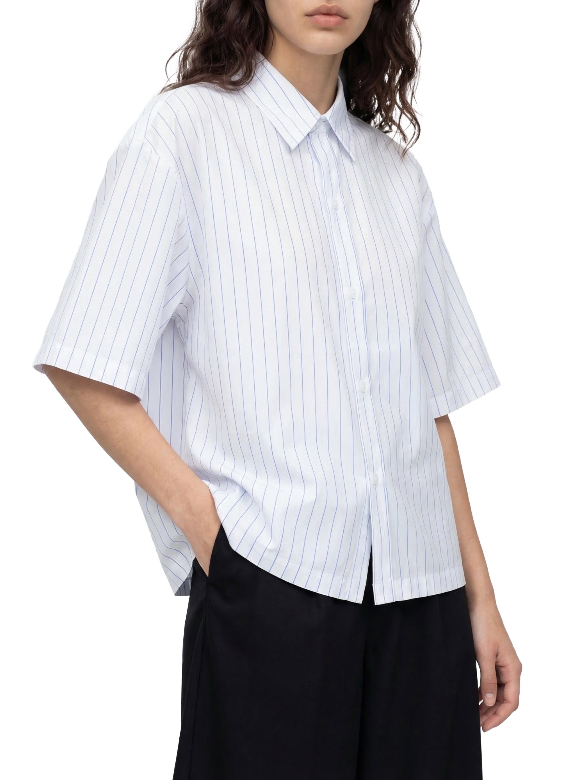 Nice Striped Boxy Button-Up