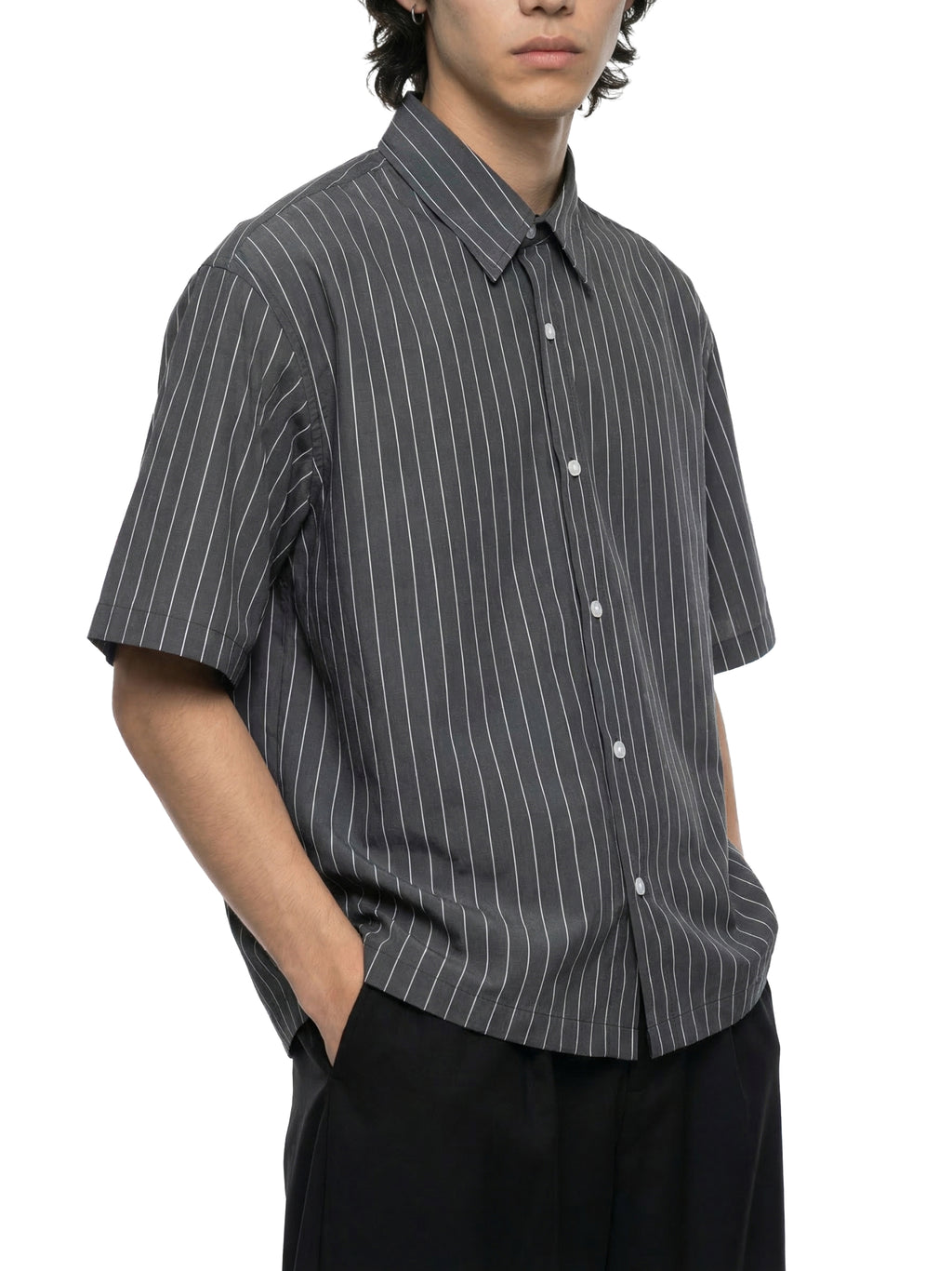 Nice Striped Boxy Button-Up